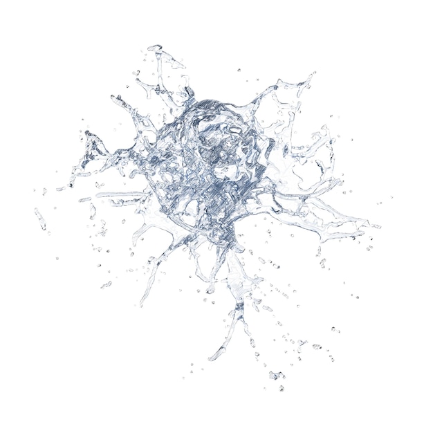 Wasserspritzer isolierte transparente Hintergrundzeichnung