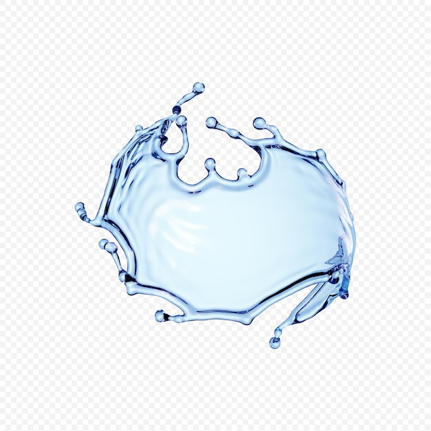 Wasserspritzer transparent isoliert