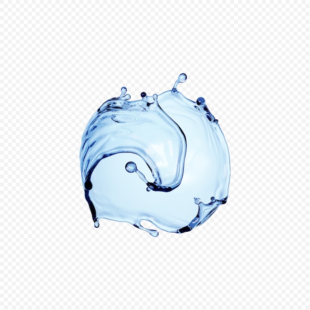 Wasserspritzer transparent isoliert