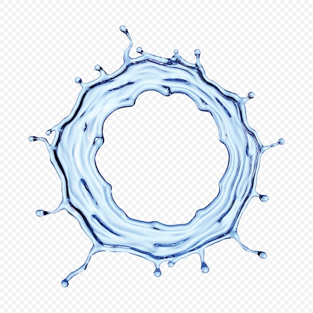 Wasserspritzer transparent isoliert