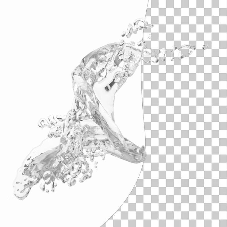 PSD wasserspritzer transparenter hintergrund