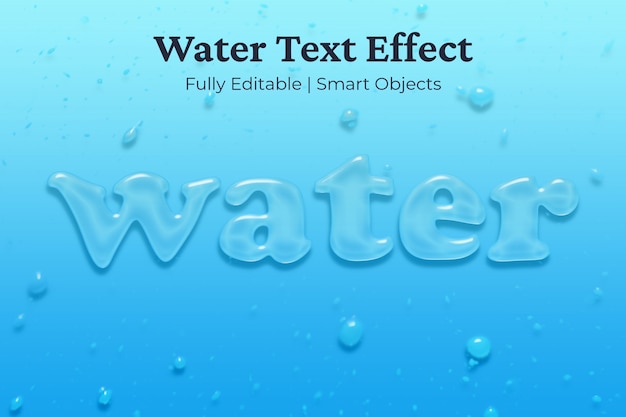 PSD wassertext-effekt