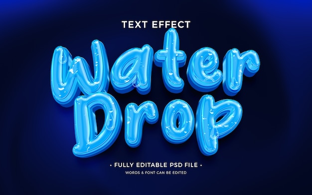 Wassertröpfchen-Text-Effekt.