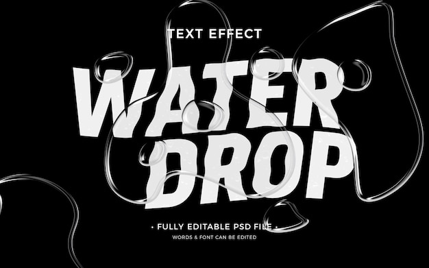 Wassertröpfchen-Text-Effekt.