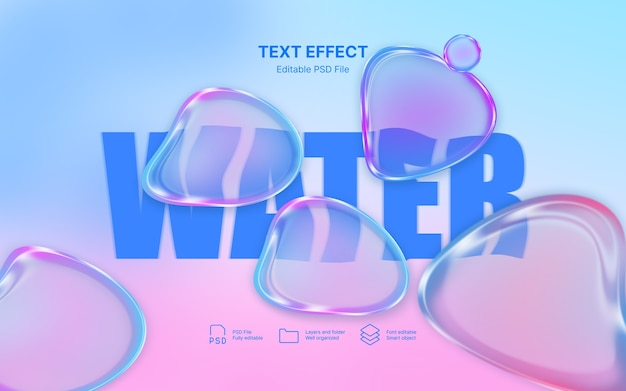 Wassertröpfchen-Text-Effekt