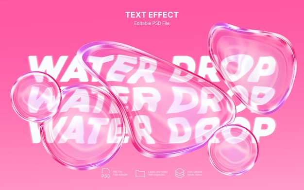 Wassertröpfchen-Text-Effekt