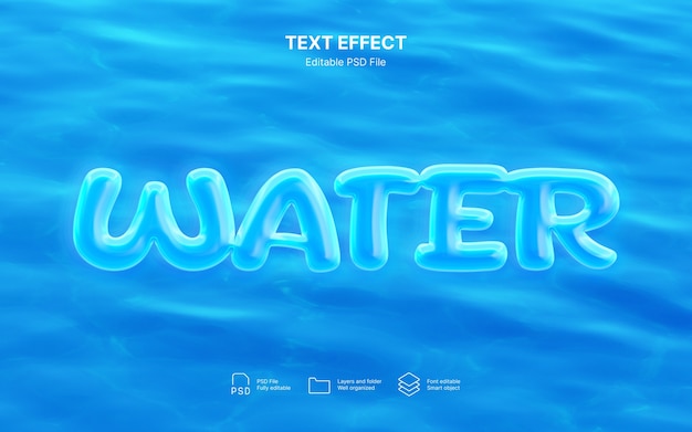 Wassertröpfchen-Text-Effekt.