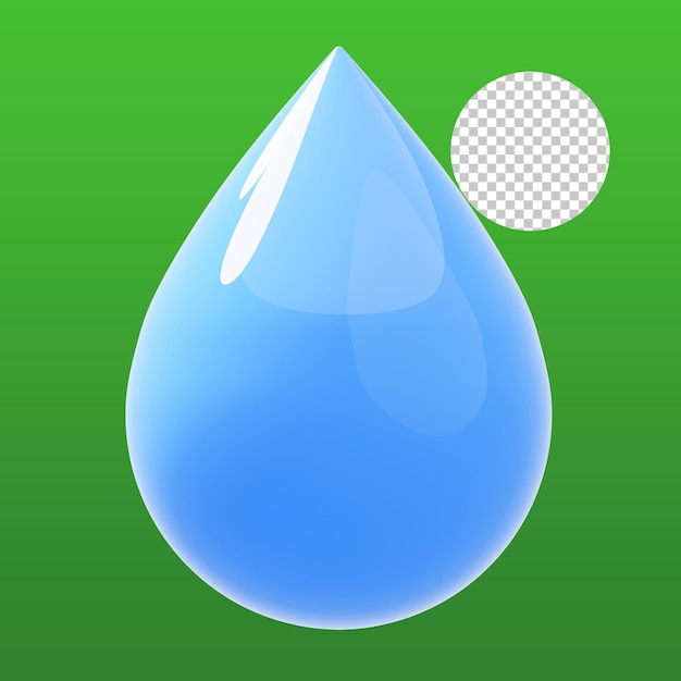 Wassertropfen 3D-Illustration