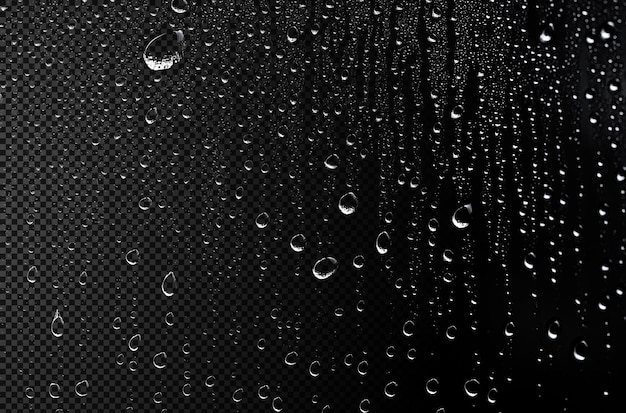 Wassertropfen auf einer durchsichtigen Oberfläche