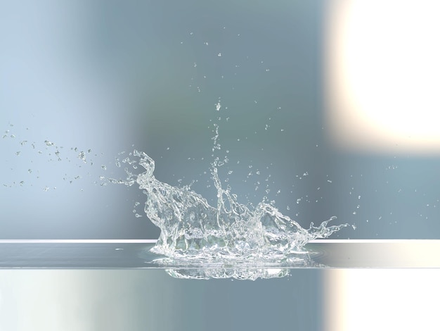 Wassertropfen spritzen