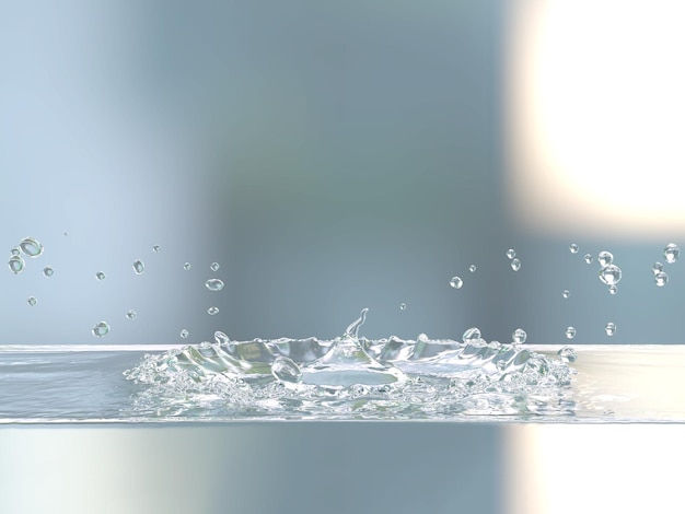 Wassertropfen spritzen