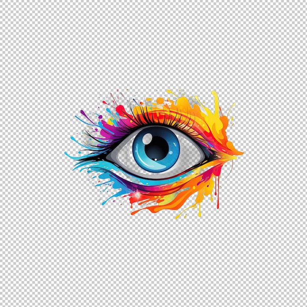 Watecolor-Logo isoliert Auge isoliert Hintergrund i