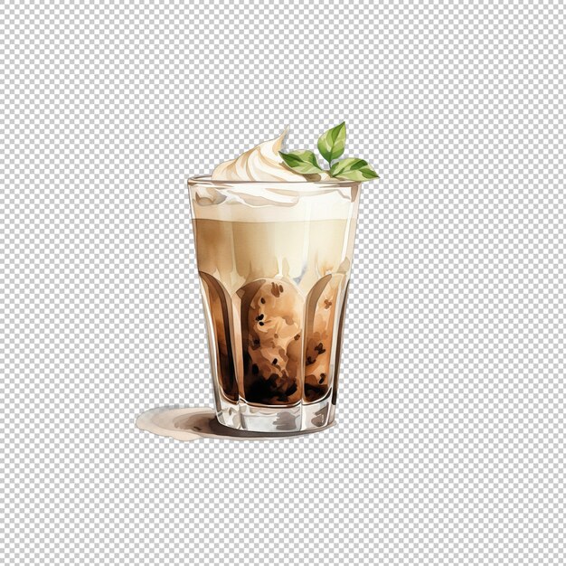 Watecolor-logo mit isoliertem irish cream-hintergrund