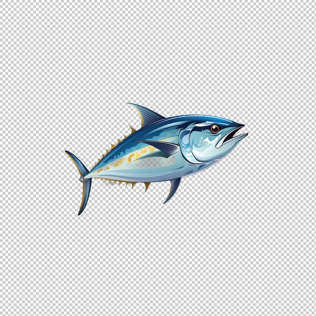 Watecolor-Logo Thunfisch isoliert Hintergrund isolat