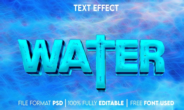 Water 3D Editable PSD Effect 36888t