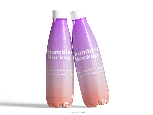 Water bottle mockup isolated background