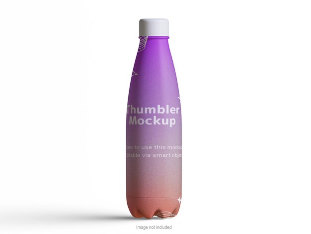 Water bottle mockup isolated background