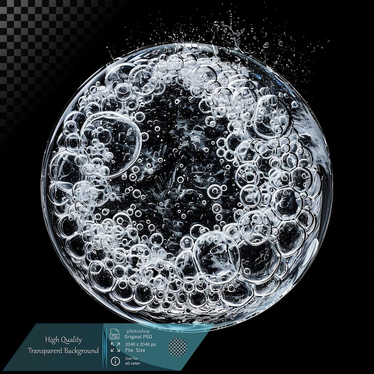 PSD water bubbles background
