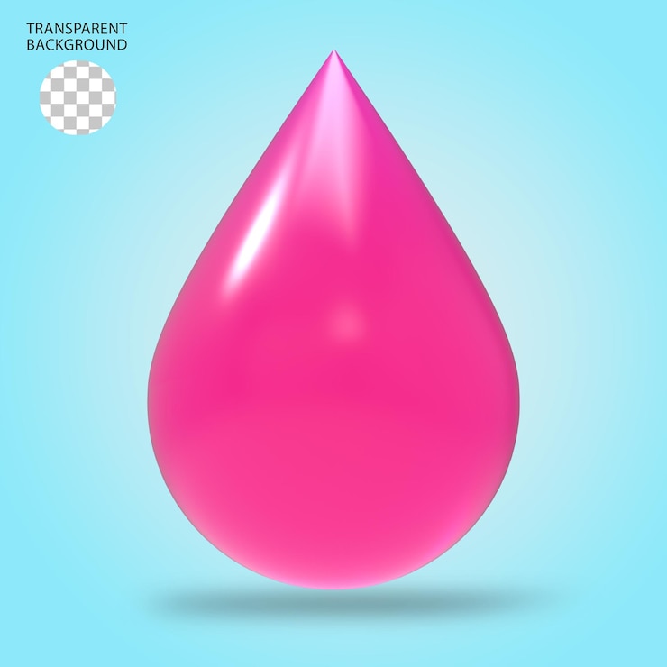 PSD water drop isolated 3d rendered illustration