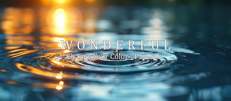 PSD water drop ripples