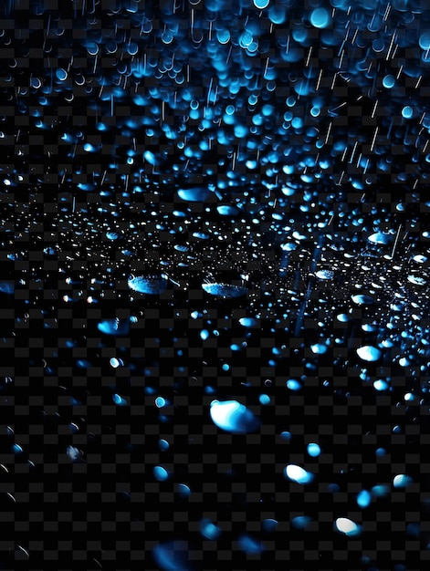 PSD water droplets on a black background with a black background