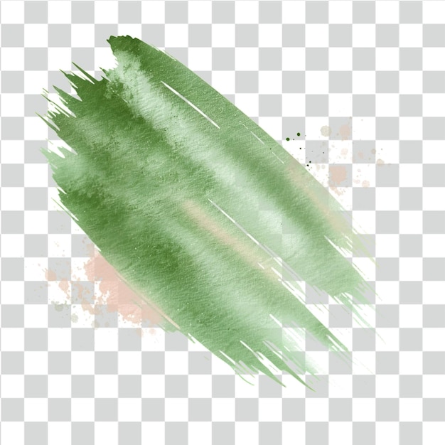 PSD watercolor brush smear on transparent background