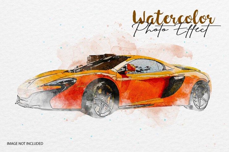 PSD watercolor photo effect