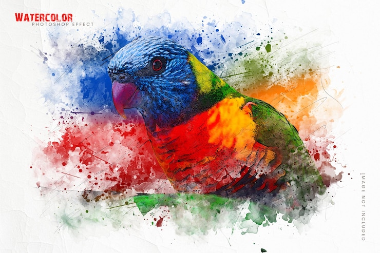 PSD watercolor photoshop template
