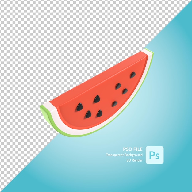 watermelon 3d illustration rendering