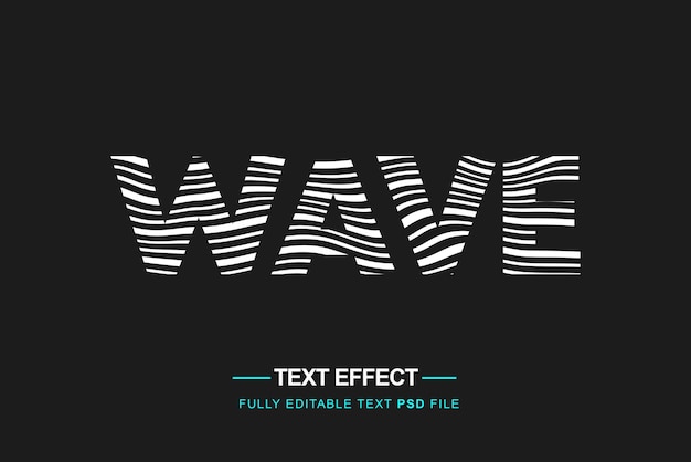 Wave editable minimal text effect