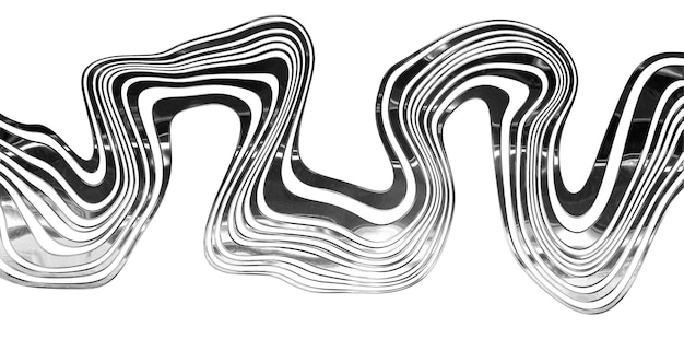 Wave Line Tribal Liquid Chrome für Vorlage und Hintergrund oder Muster
