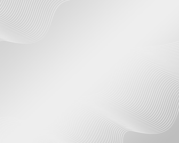 Waves lines gray vector background