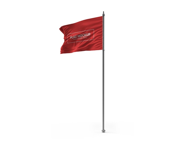 PSD waving flag mockup design isoliert