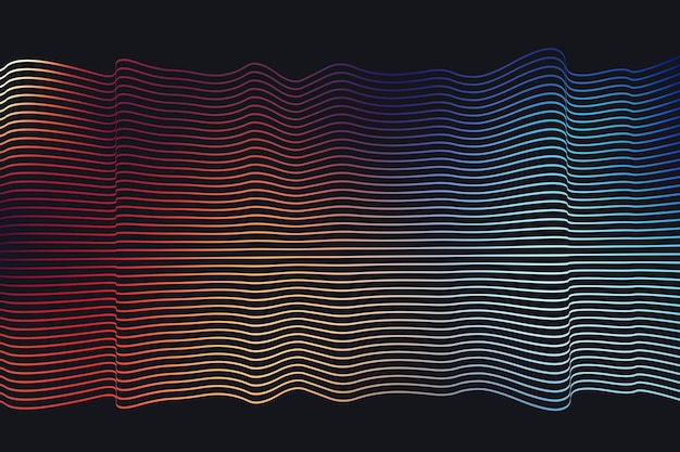 Wavy Gradient Lines Abstract
