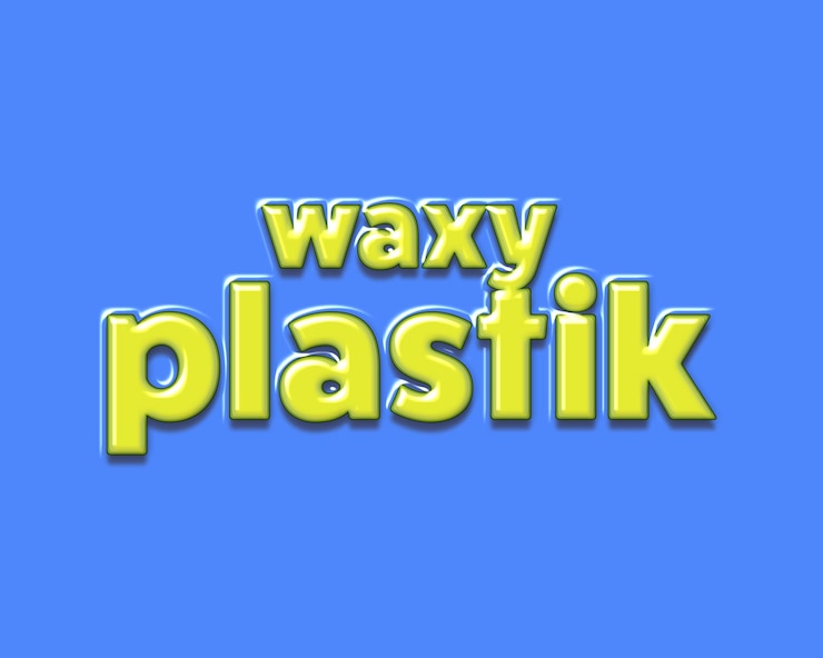 PSD waxy plastik text mit kunststoff-effekt