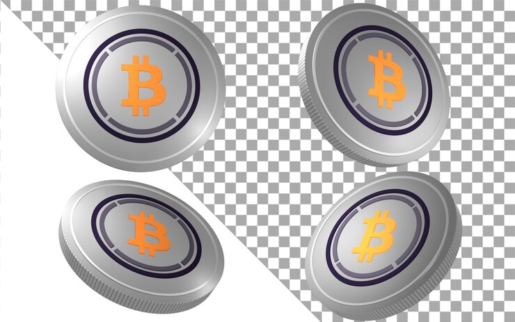 PSD wbtc wrapped bitcoin 3d render ilustración moneda token cryptocurrency