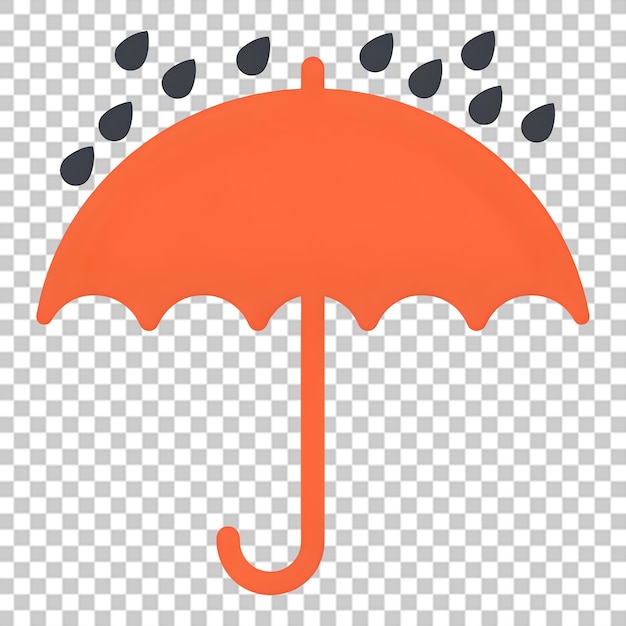 Weather Icon Depicting Protection From Falling Raindrops