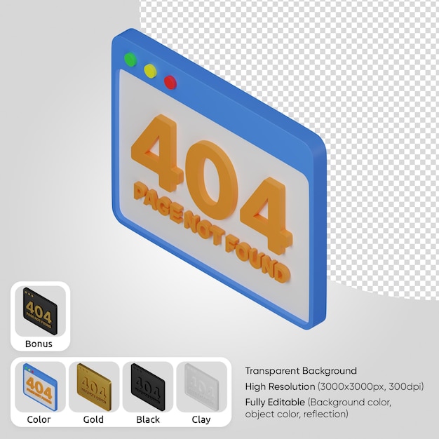 PSD web 3d 404