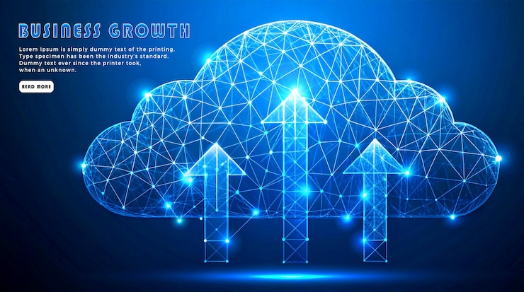 PSD web banner business growth concept background