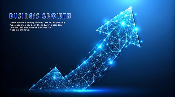 PSD web banner contexto do conceito de crescimento empresarial