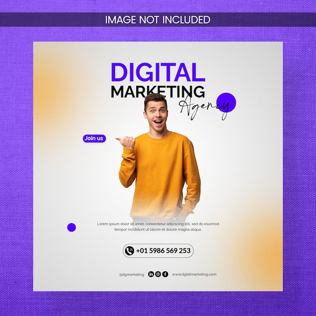 Web-Banner für digitales Marketing und Vorlage für Social-Media-Beiträge für Unternehmen