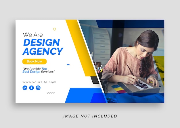 Web-Banner oder YouTube-Thumbnail für Designagenturen