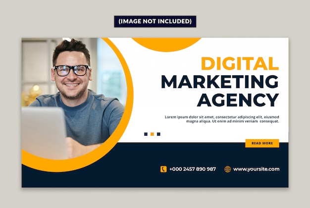 PSD web-banner-vorlage der digital marketing agency