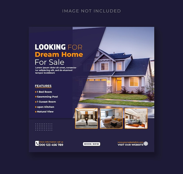 Web-Banner-Vorlage für Immobilienhäuser