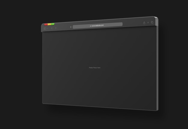 web browser 3d interface website presentation mockup isolated