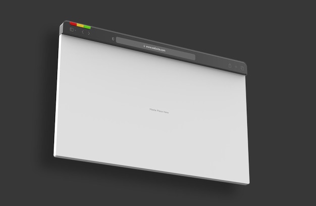 web browser 3d interface website presentation mockup isolated