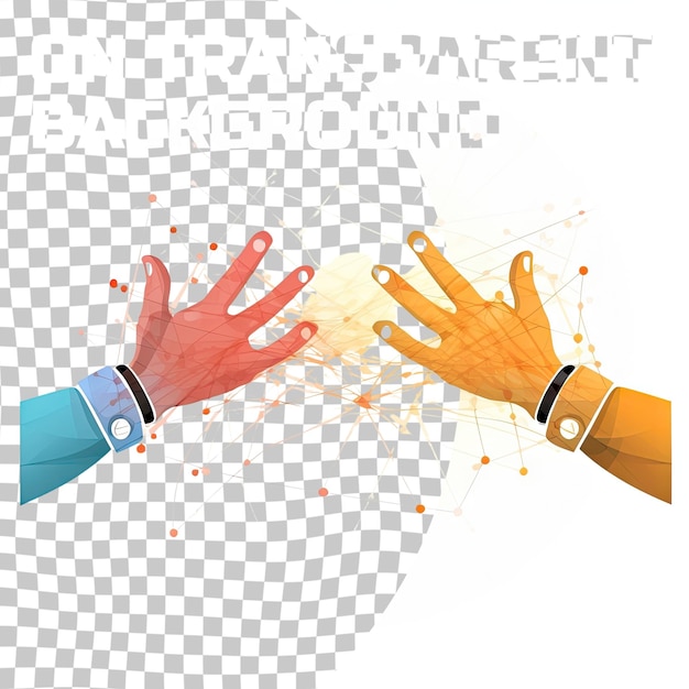 web communication and hands icon vector design Isolated on transparent background