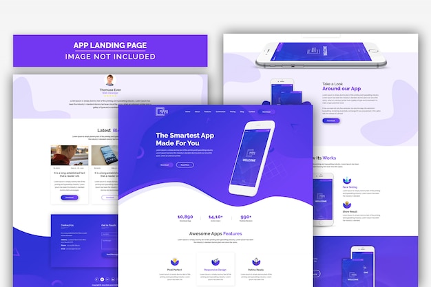 web Landing Page PSD Template