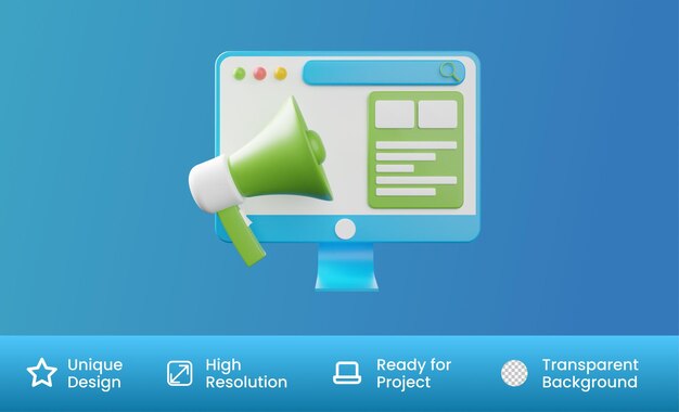 Web-Marketing 3D-Darstellung