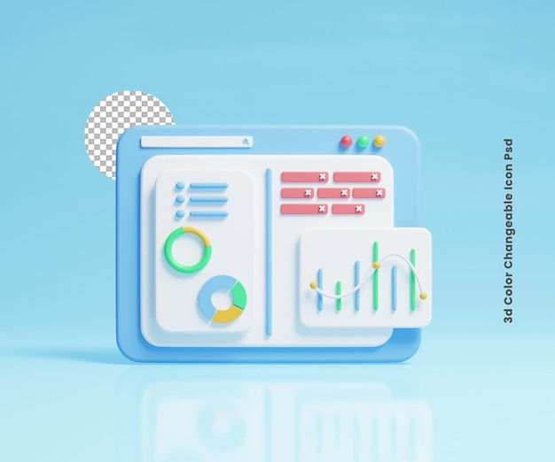 web page analysis optimization icon illustration or web page analysis graph illustration